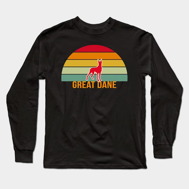 Great Dane Vintage Silhouette Long Sleeve T-Shirt by seifou252017